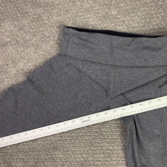 Lululemon Pace Rival Crop 22" Women's Size 6 Heathered Grey Black Gray Leggings - Picture 12 of 13
